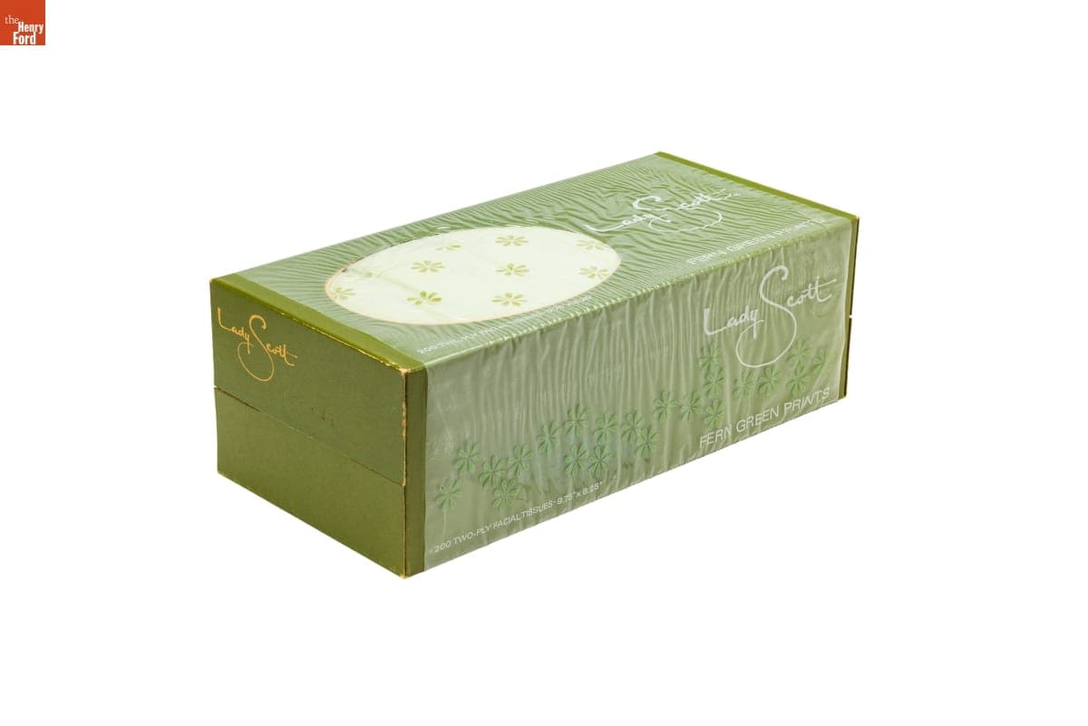 Box of Lady Scott Facial Tissues, circa 1965