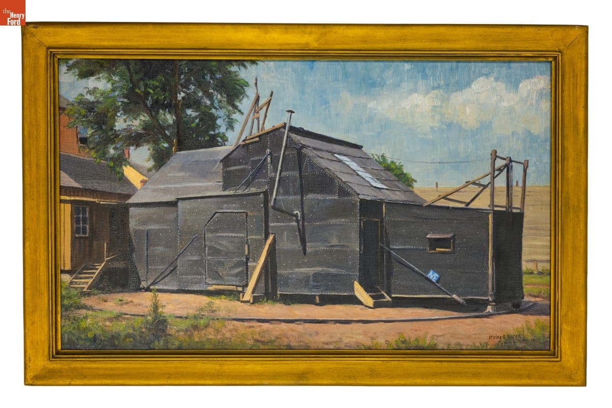 Edison's First Motion Picture Studio, by Irving Bacon, 1939