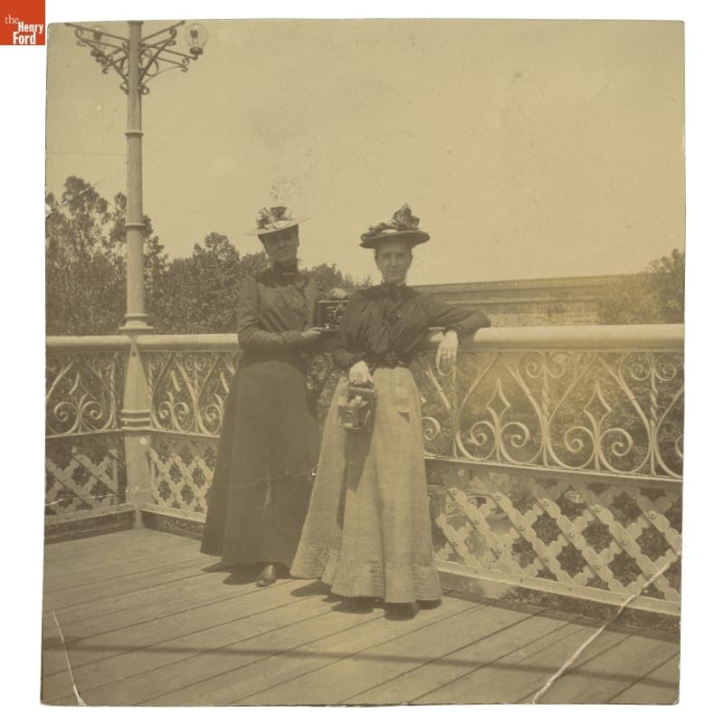Francis Riggs and Friend with Cameras at Cabin John Bridge, Maryland, 1901