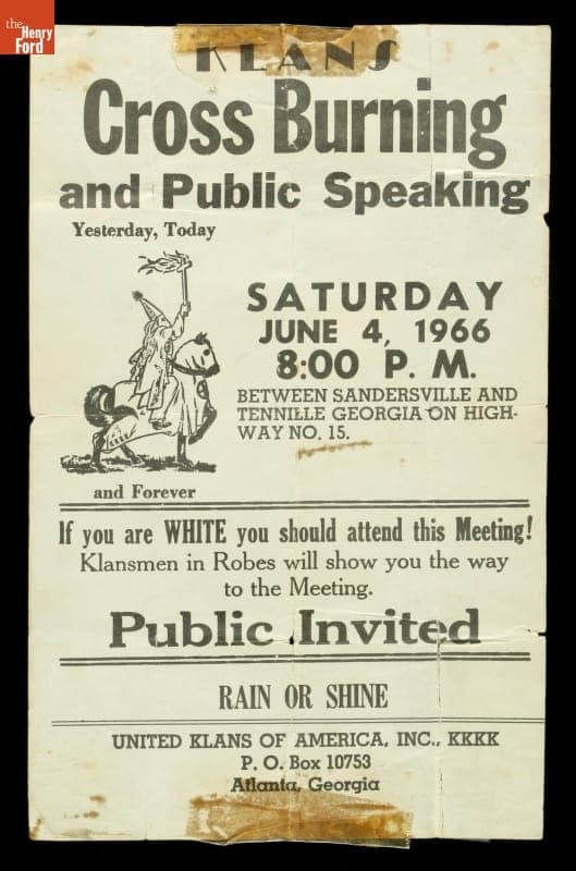 Broadside,"Klans Cross Burning and Public Speaking," June 4, 1966