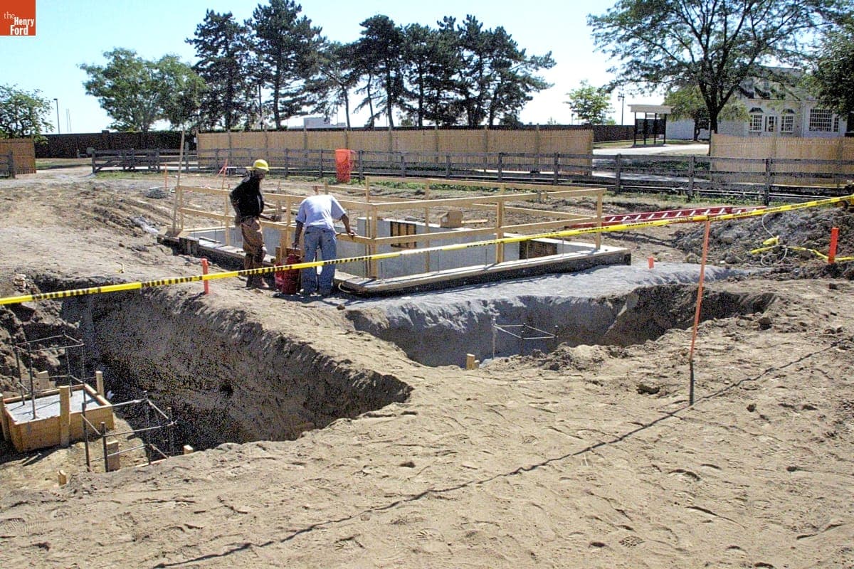 Richart Wagon Shop during the Greenfield Village Restoration Project, September 2002