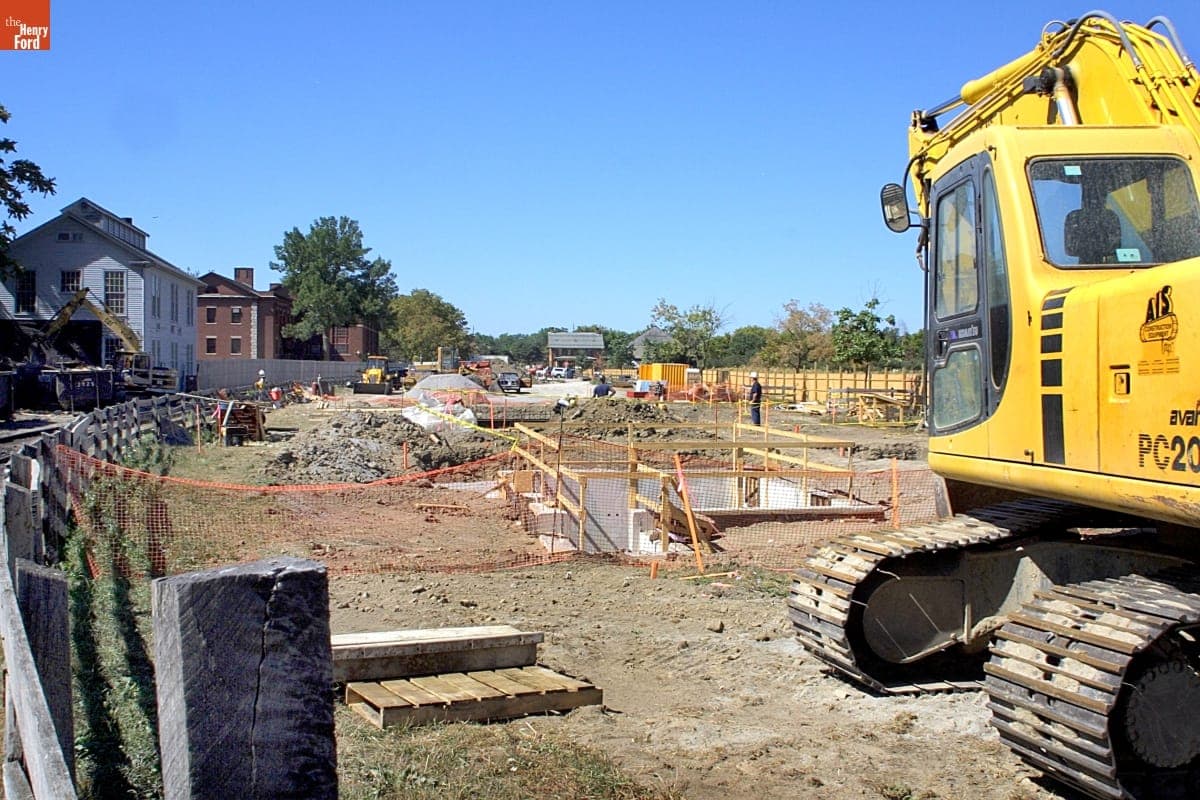 Richart Wagon Shop Relocation Site during the Greenfield Village Restoration Project, September 2002