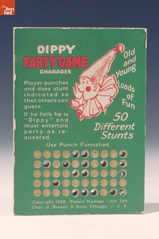 Dippy Party Game Charades, 1928-1940