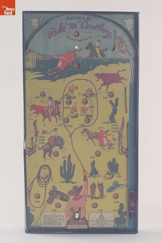 Ride "M" Cowboy Bagatelle Game, 1939-1949