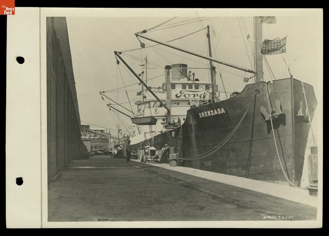 Ford Motor Company Freighter "Onondaga" at Pier in San Francisco, California, 1925