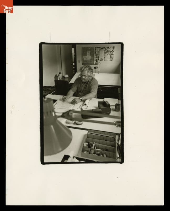 Bill Stumpf at His Drawing Table