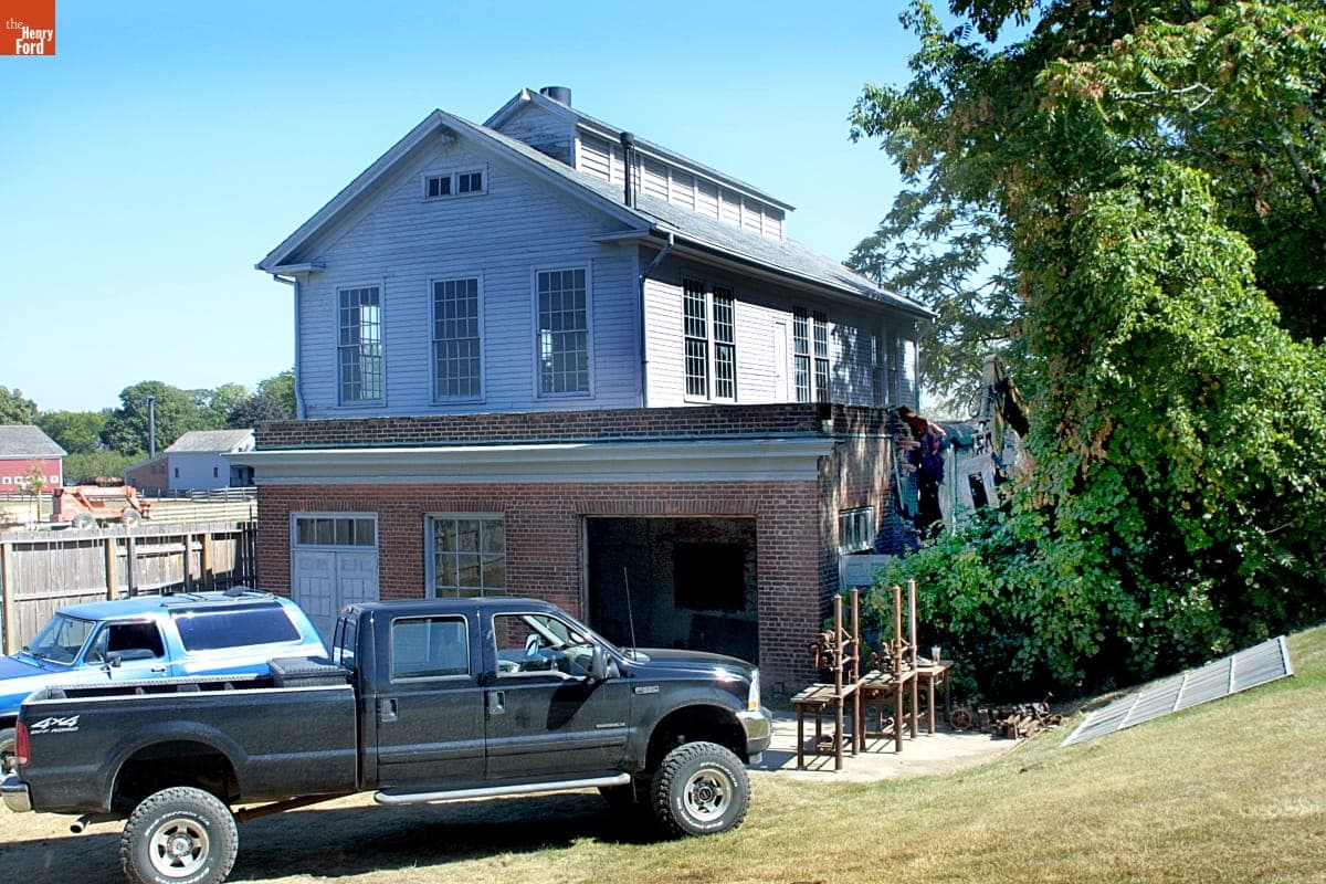 Soybean Lab Agricultural Gallery before Relocation during the Greenfield Village Restoration Project, September 2002