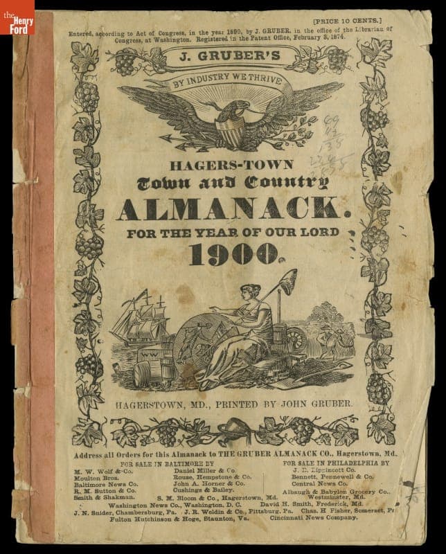 "J. Gruber's Hagers-Town Town and Country Almanack," 1900