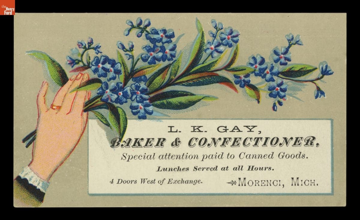 Trade Card for L. K. Gay Baker & Confectioner, 1870-1900