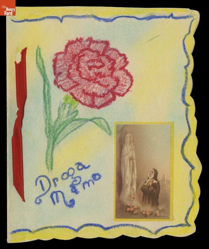 "Droga Mamo" Handmade Mother's Day Card, 1942