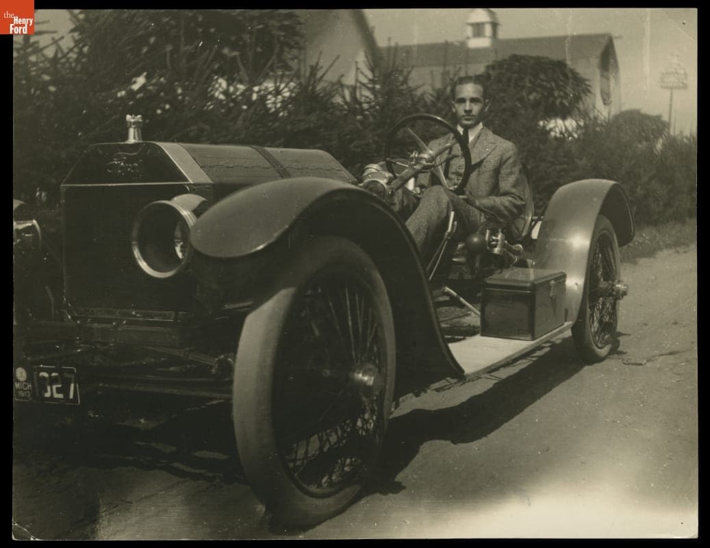 Edsel Ford in Custom Built Roadster, Seattle, Washington, 1913