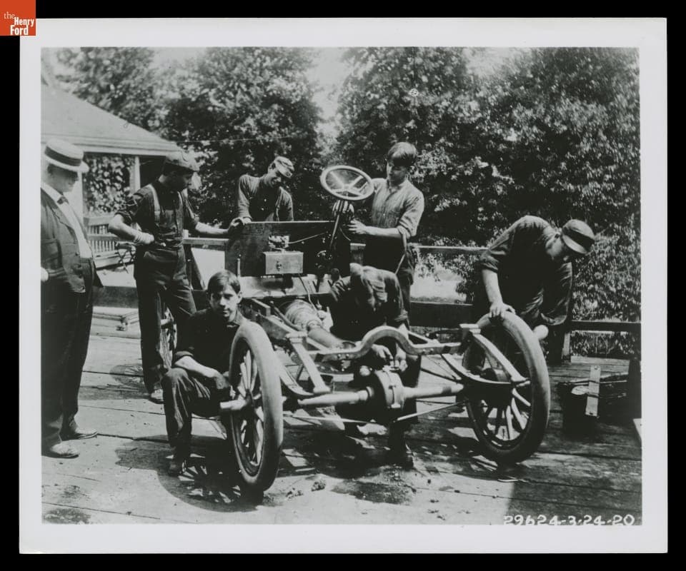 First Ford Model B Chassis, Built in Summer of 1904, Mack Avenue Plant, Detroit, Michigan