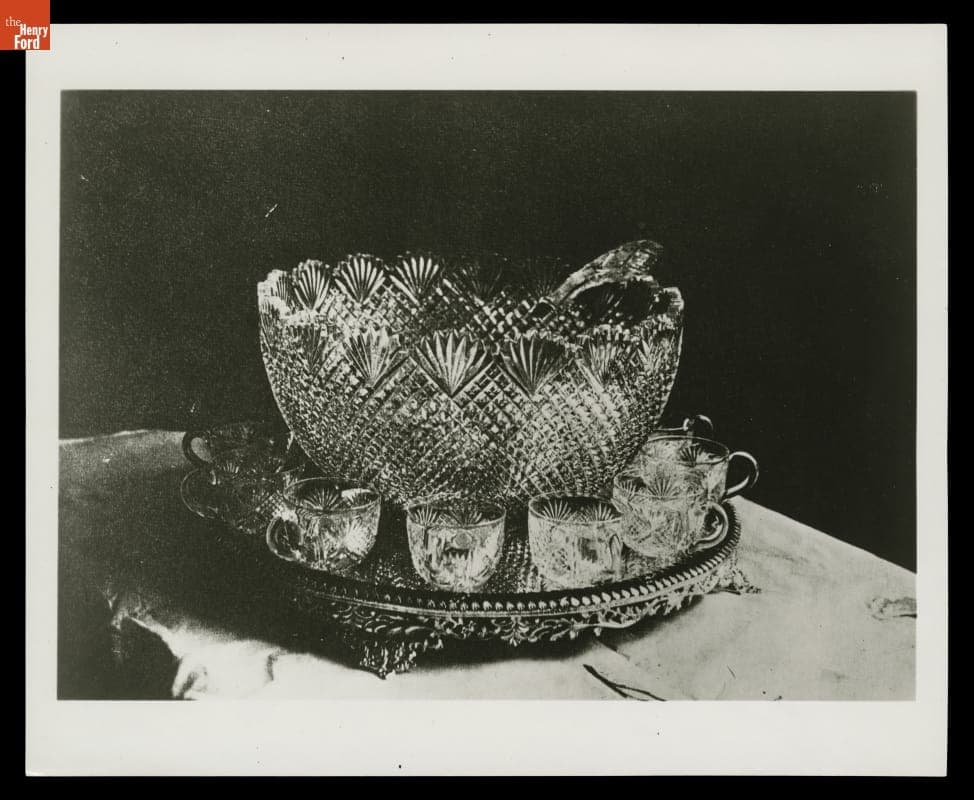 Winton Race Trophy, a Punch Bowl, Tray and Cups Won by Henry Ford Driving the "Sweepstakes" Racer in 1901