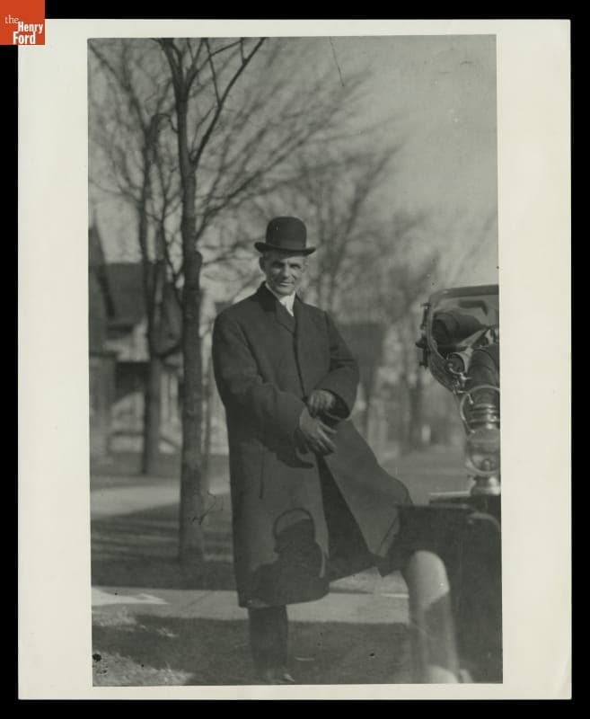Henry Ford with a 1905 Ford Model B Automobile, 1904-1905