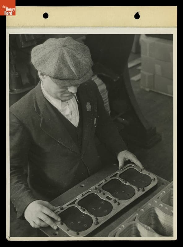 Employee Manufacturing Gaskets, Ford Rouge Plant, 1936
