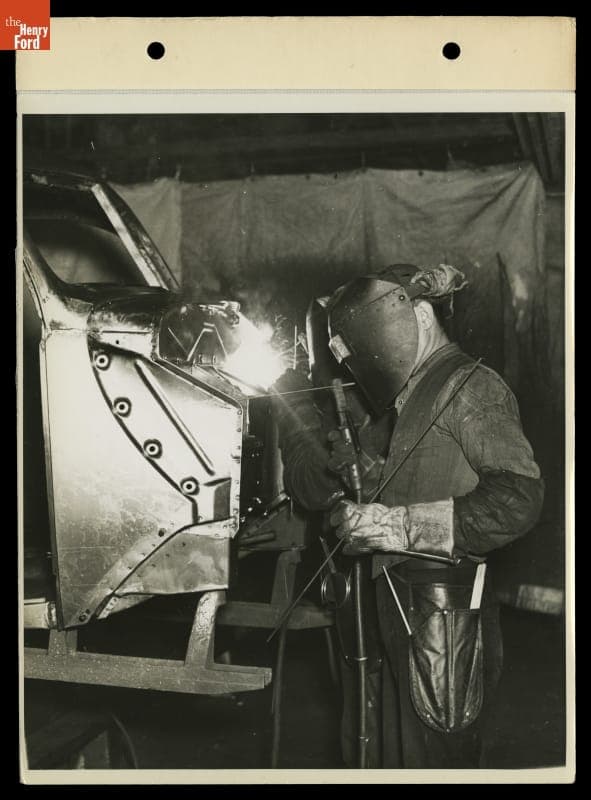 Welding a Car Body in the 'B' Building, Ford Rouge Plant, 1936