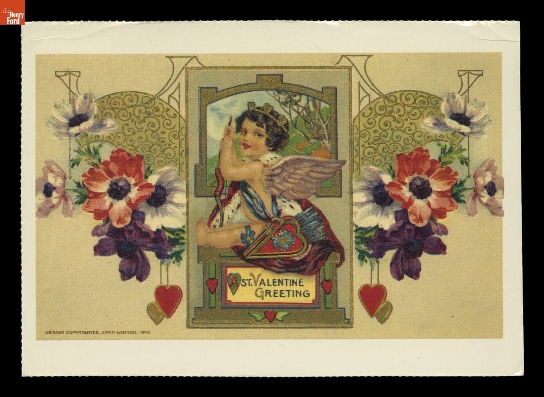 St. Valentine's Day Greeting Postcard, Originally Published in 1912