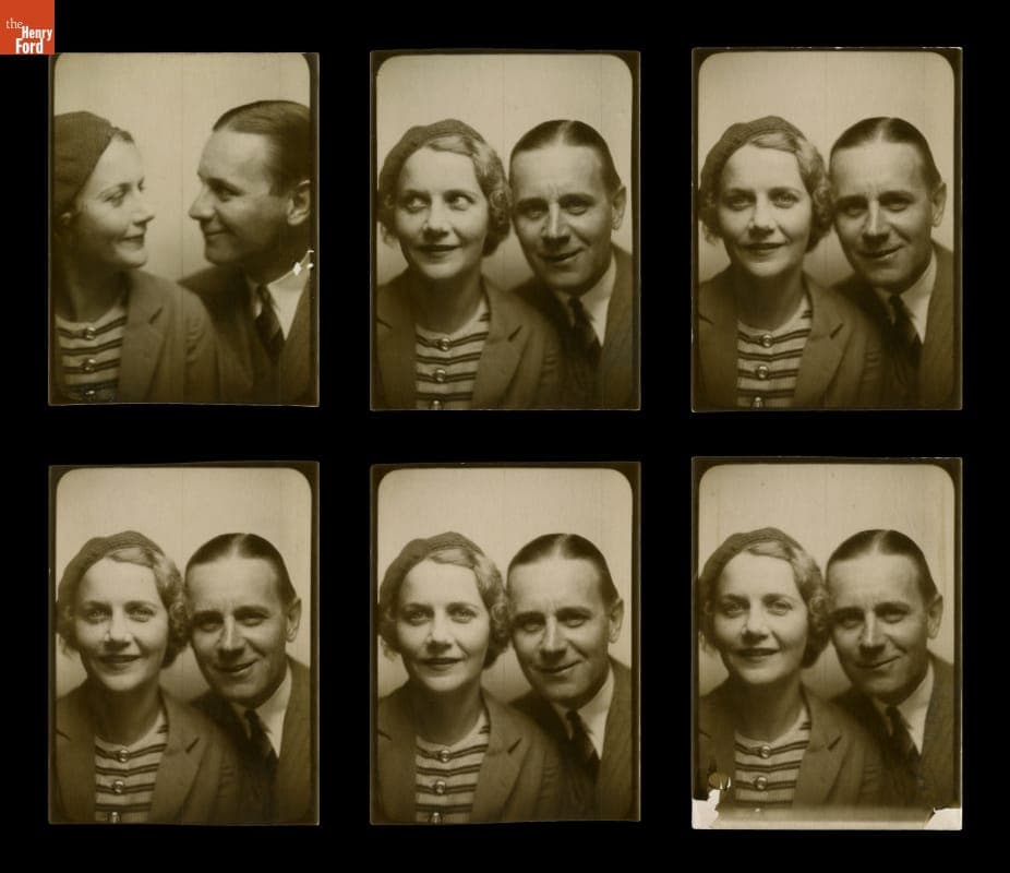 Photobooth Portraits of Elizabeth Parke Firestone and Harvey Firestone, Jr., Probably New York City, 1935