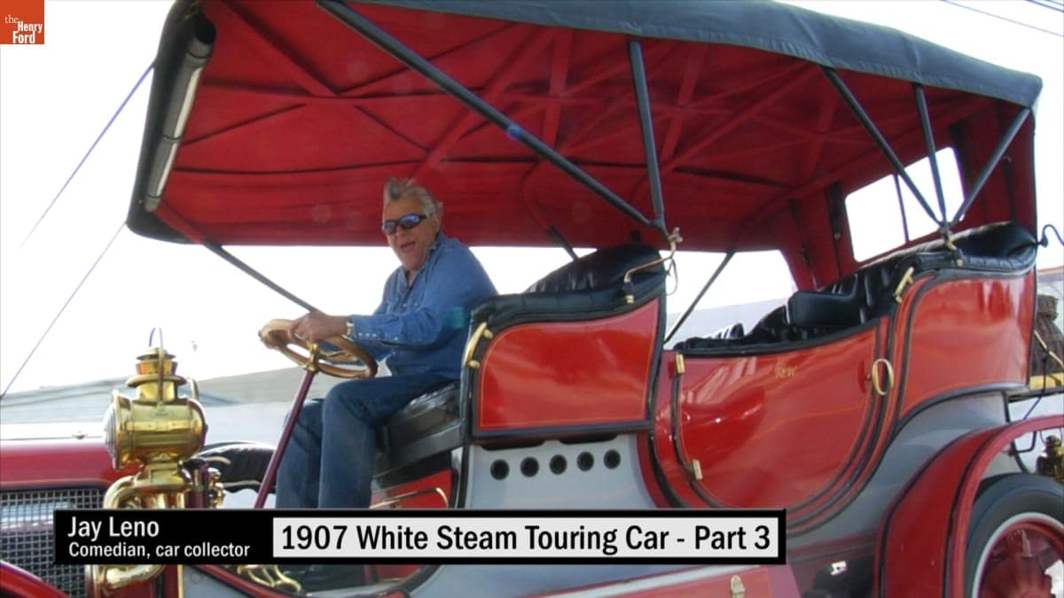 "1907 White Steam Touring Car - Part 3" Clip from Jay Leno's Garage (www.jaylenosgarage.com), 2010
