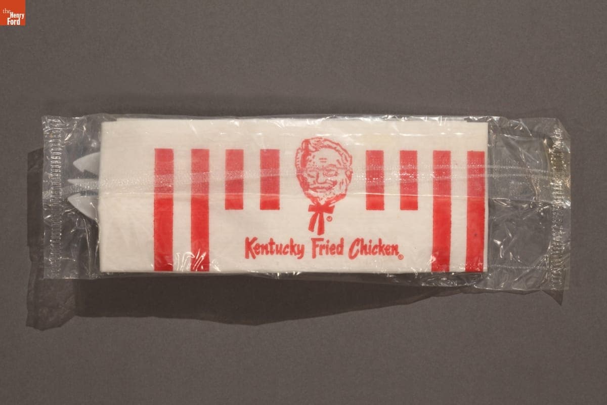 Paper Napkin and Spork Set from Kentucky Fried Chicken, 1978-1990