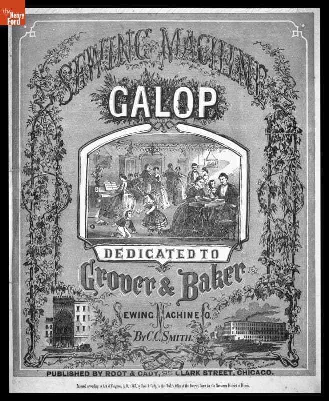 Music Sheet, "Sewing Machine Galop," 1863