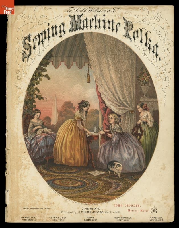 Music Sheet, "Sewing Machine Polka," 1860