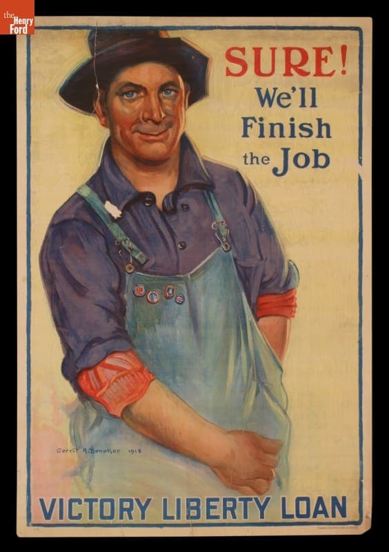 World War I Poster, "Sure! We'll Finish the Job. Victory Liberty Loan," 1918