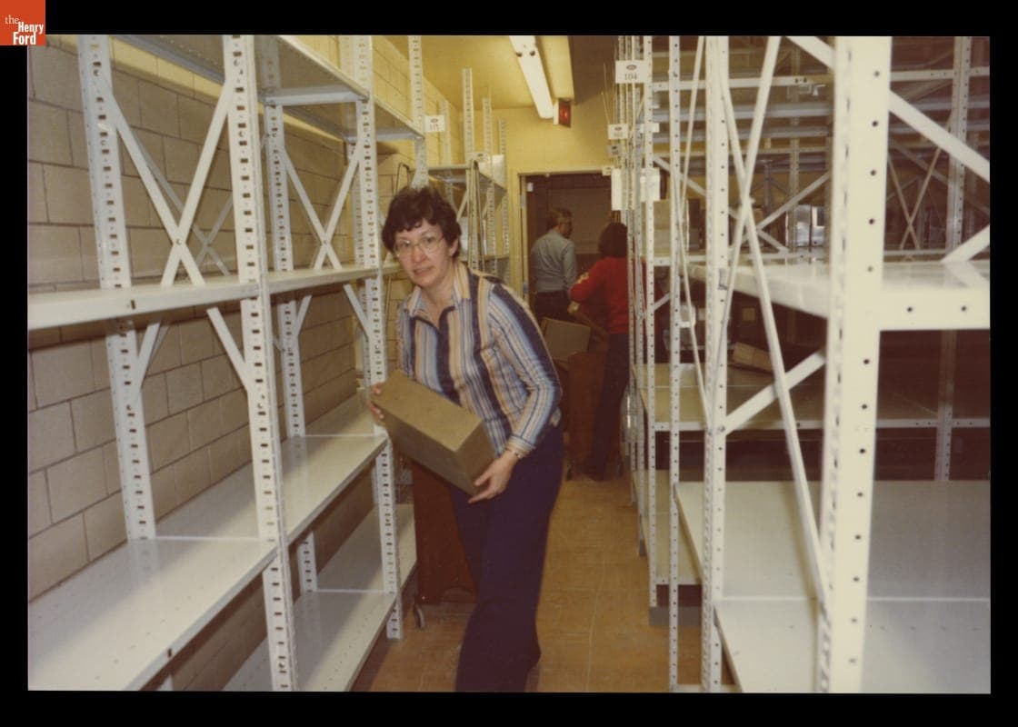 Archives Staff Moving Collections from Henry Ford Museum to Lovett Hall, 1980