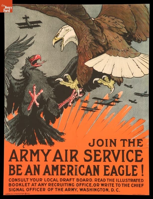 World War I Poster, "Join the Army Air Service, Be An American Eagle!," circa 1917