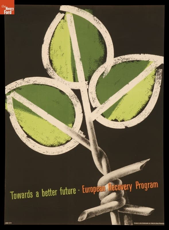 European Recovery Program Poster, "Towards a better future," circa 1950