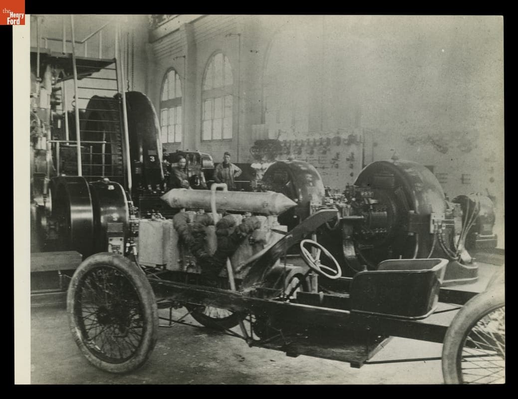 Ford "Arrow" Race Car at the Detroit United Railway Powerhouse, 1904