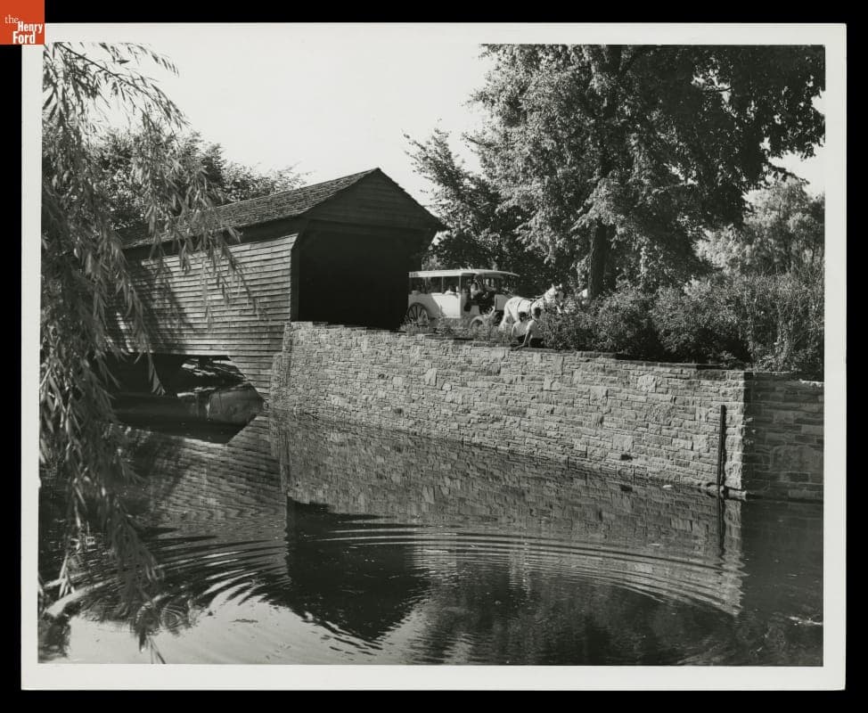 Ackley Covered Bridge in Greenfield Village, 1954