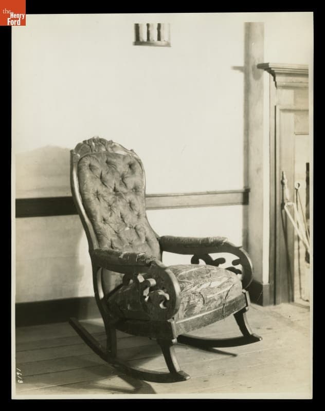 The Abraham Lincoln Chair after Shipment to Greenfield Village, January 1930