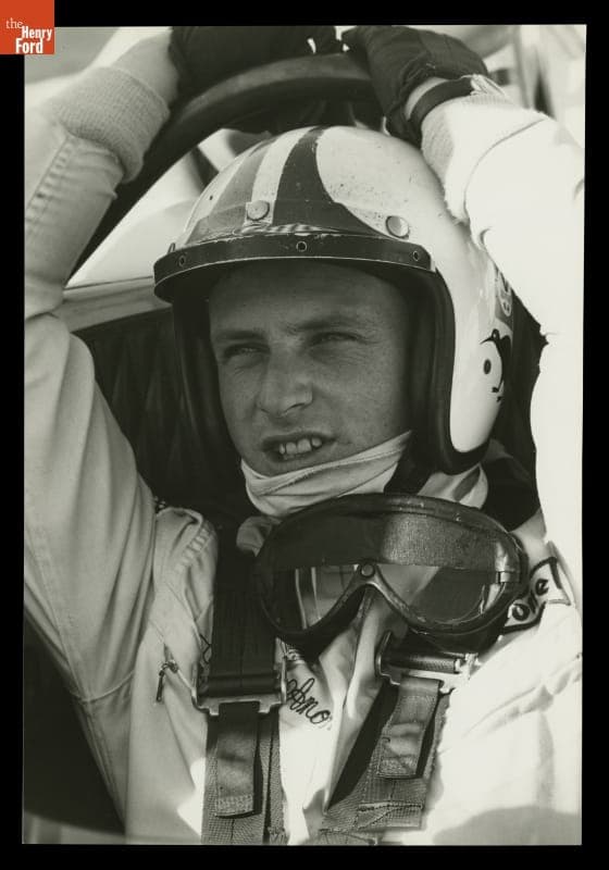 Driver Chris Amon at the Indianapolis 500 Race, May 1967
