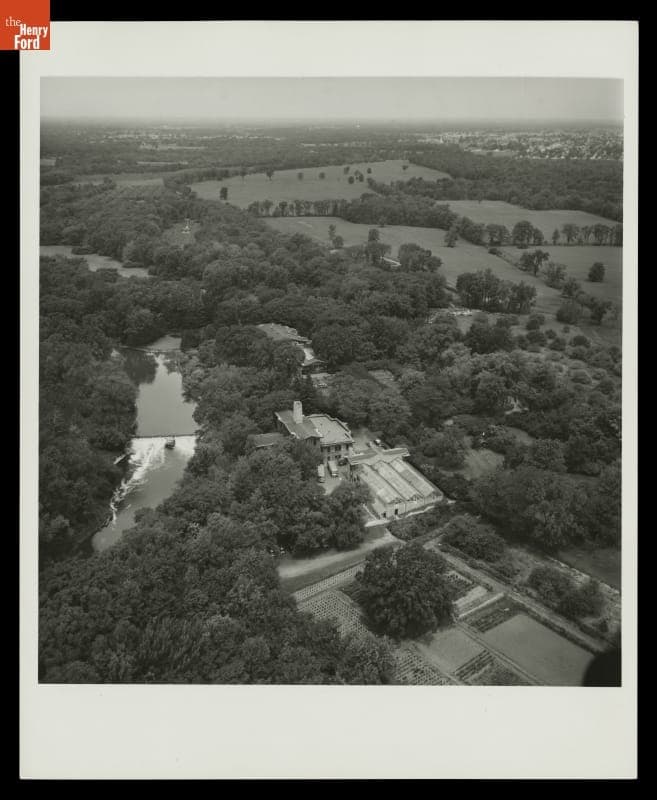 Aerial View of Fair Lane Estate, Dearborn, Michigan, 1952