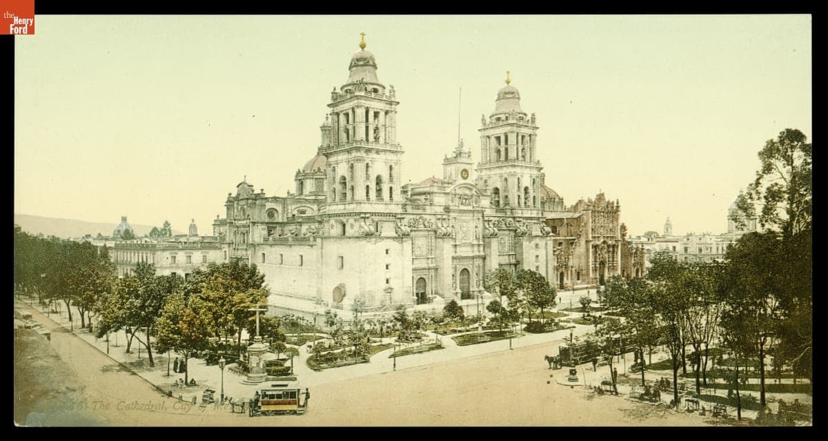 "The Cathedral, City of Mexico," circa 1900