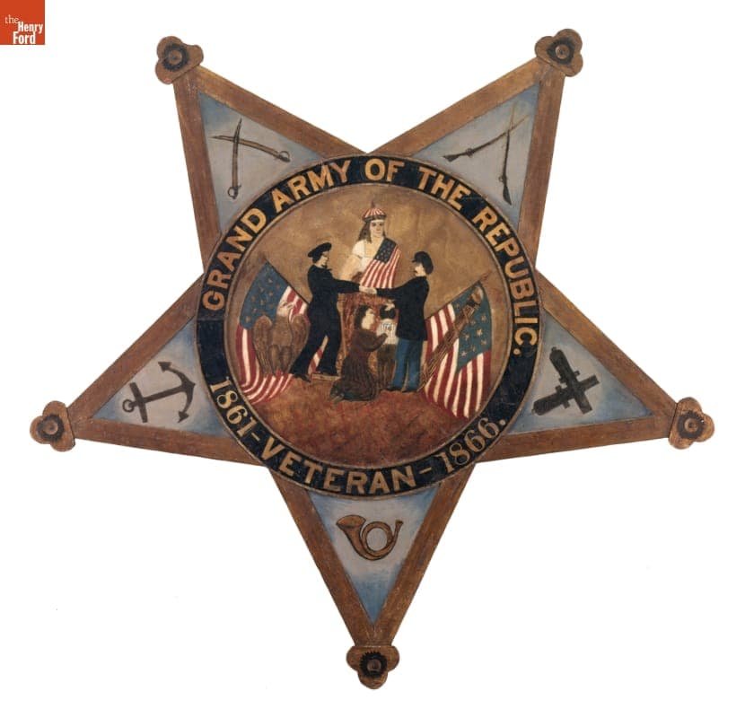 Artwork Used in a Grand Army of the Republic (G.A.R.) Hall in Bath, Maine, circa 1866