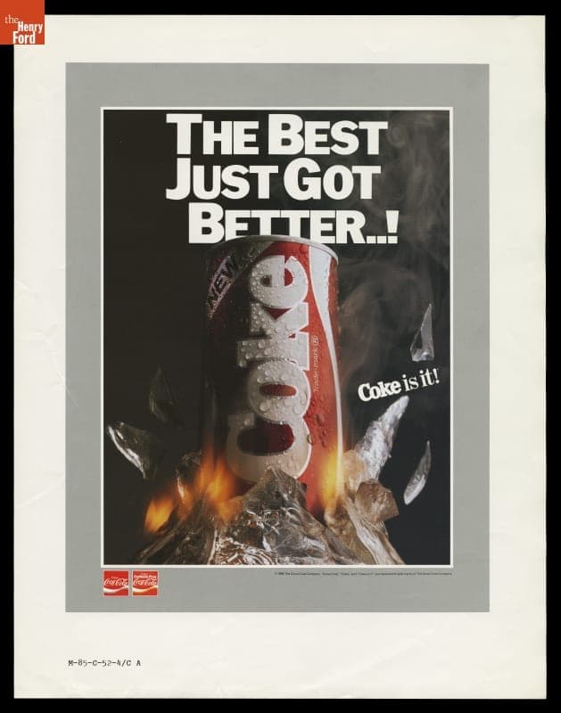 New Coke Advertisement, "The Best Just Got Better..! Coke Is It!," 1985