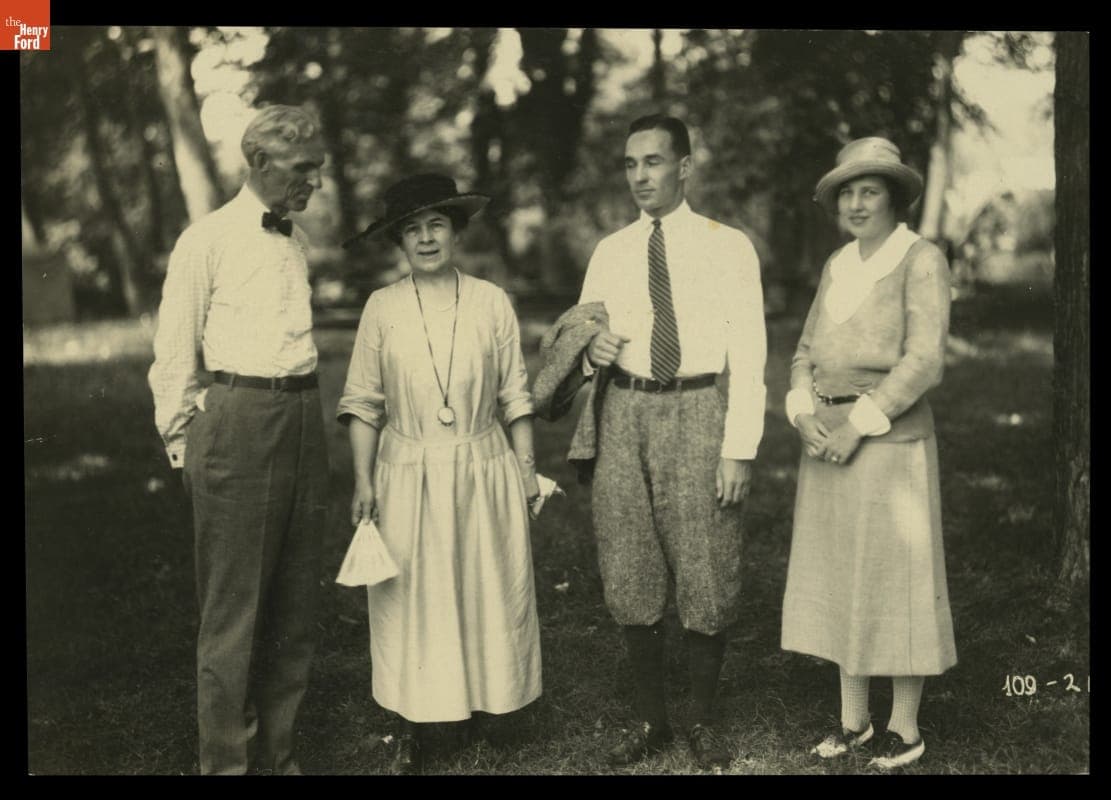 Henry Ford, Clara Ford, Edsel Ford and Eleanor Ford on a "Vagabonds" Camping Trip, 1921