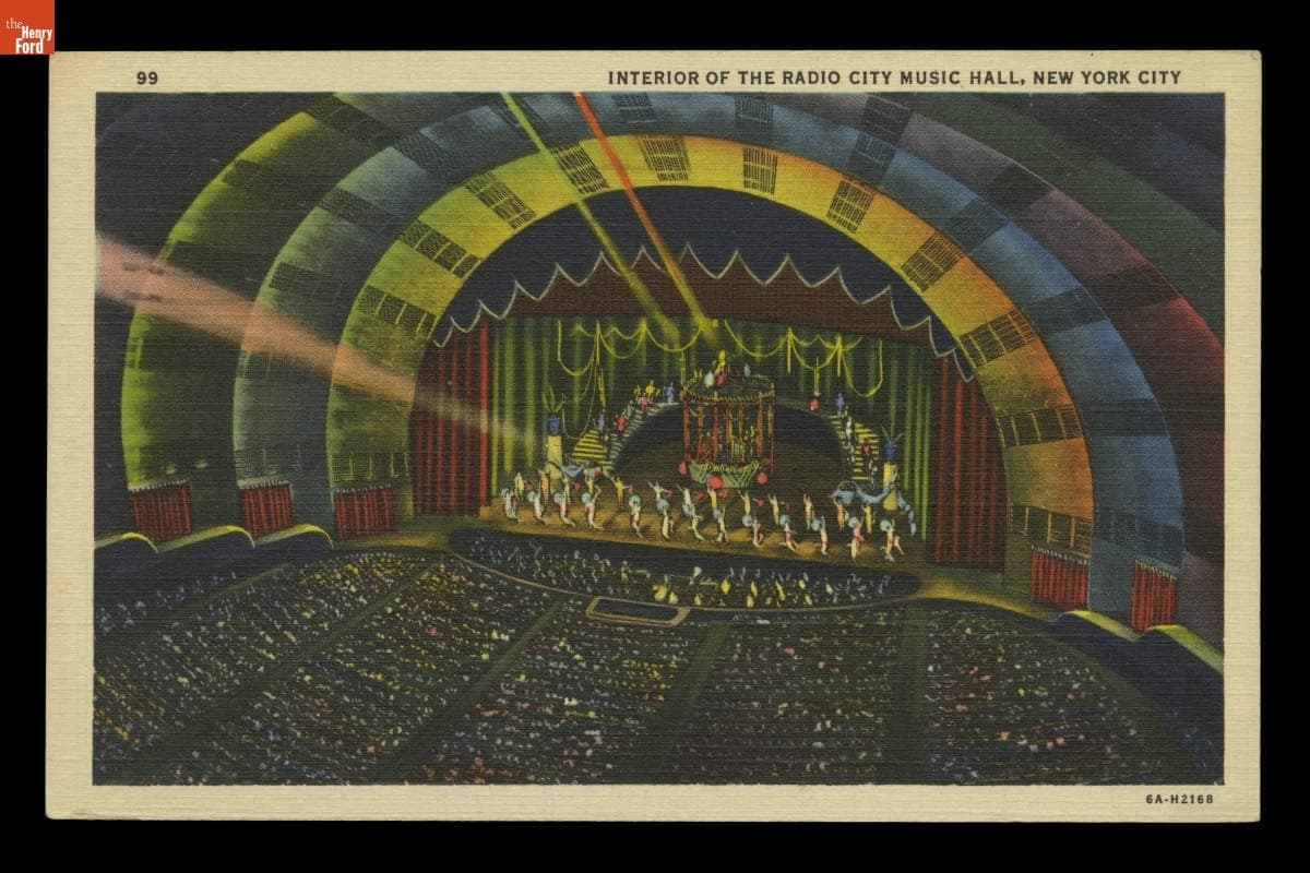 Postcard, "Interior of the Radio City Music Hall, New York City," 1936