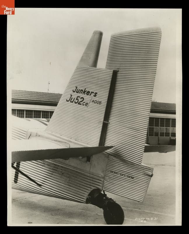 Junkers Corporation Airplane, "Junkers Ju52ce 4006," December 8, 1931