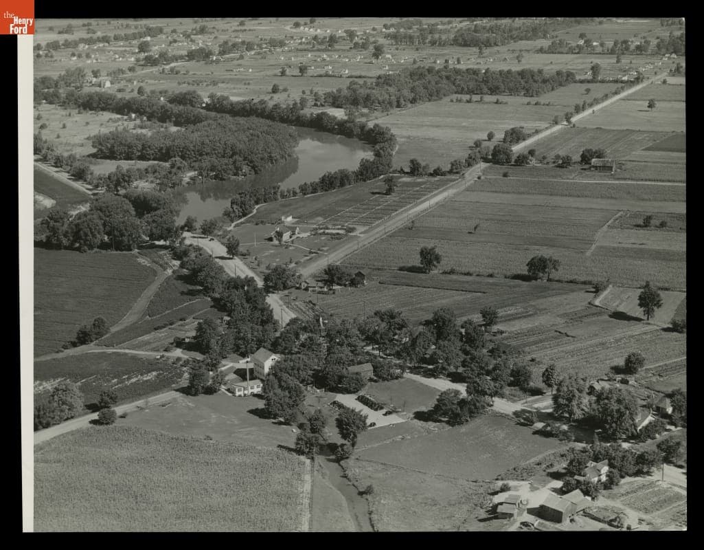 Aerial View of Nankin Mills Ford Village Industry Plant, August 1939