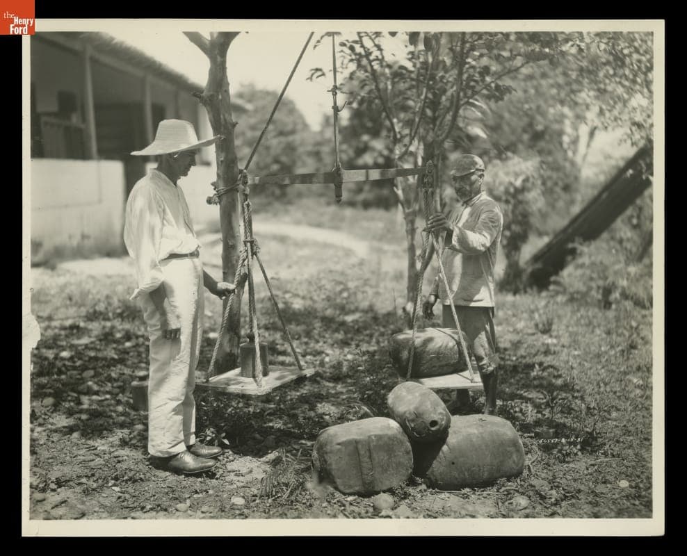 Trader Buying Rubber, Fordlandia, Brazil, 1931
