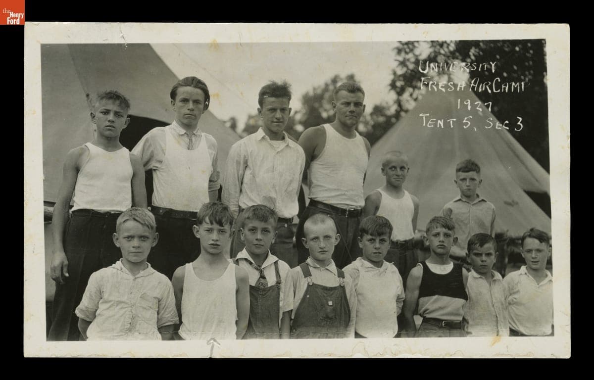 Children at University of Michigan Fresh Air Camp, 1927