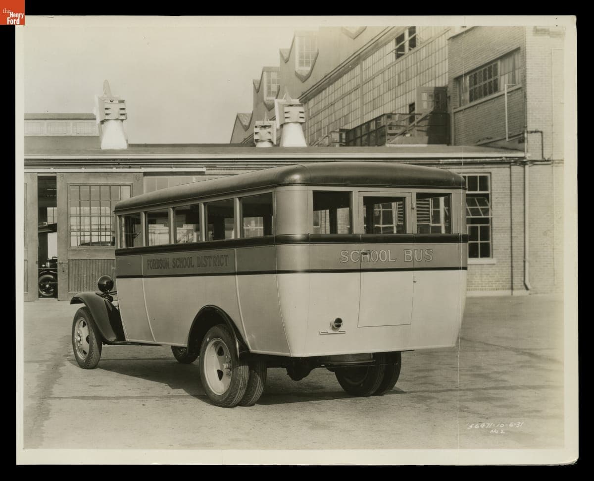 Ford School Bus Used in the Fordson School District, Dearborn, Michigan, October 1931