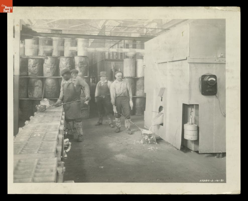 Workers in Ford Rouge Plant Cyanide Foundry, 1931