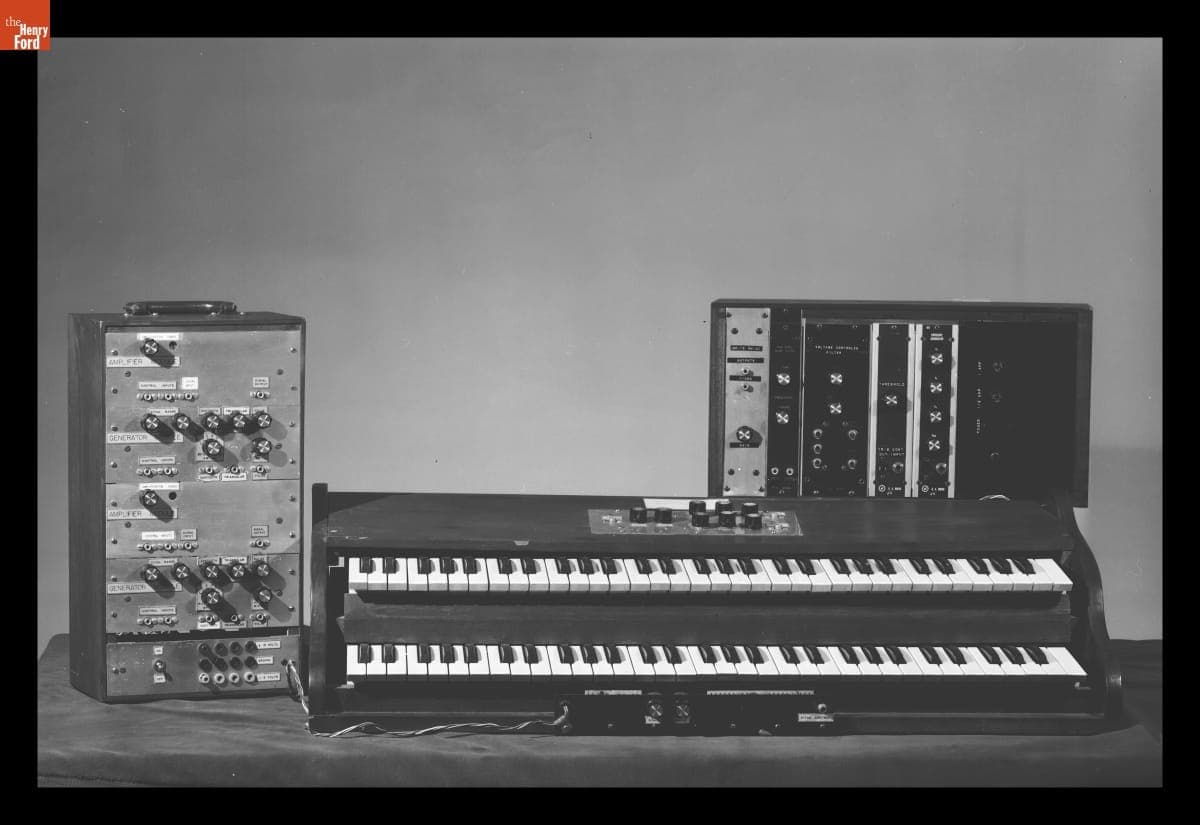 Robert Moog's First Prototype Synthesizer in Henry Ford Museum, 1983