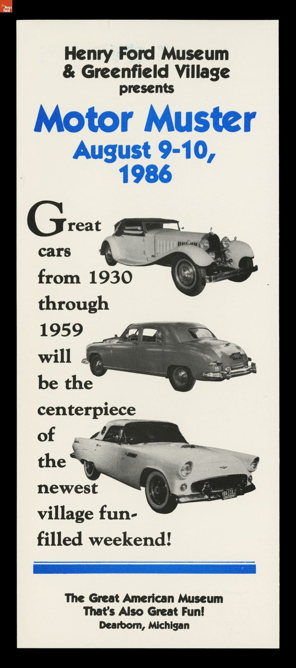 Motor Muster in Greenfield Village, 1986