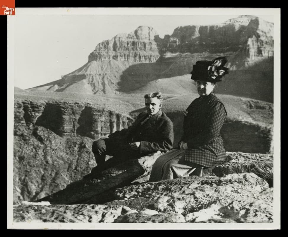 Henry Ford and Clara Ford on Vacation at the Grand Canyon, 1906