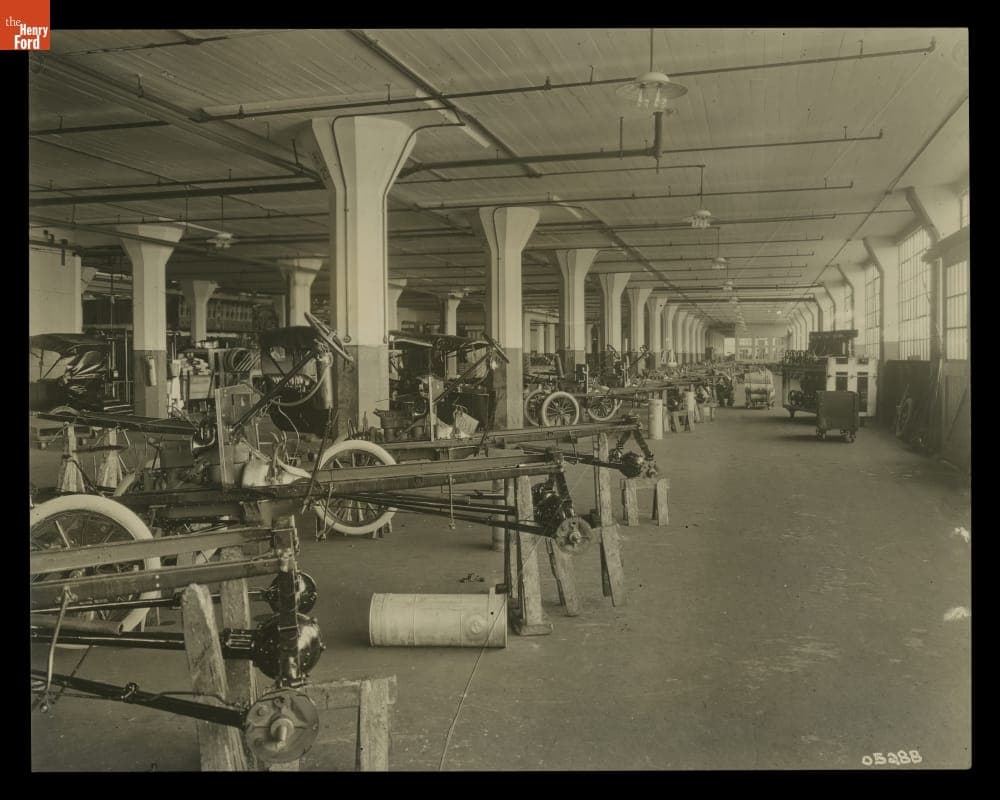 Ford Model T Static Assembly at the Highland Park Plant, circa 1913